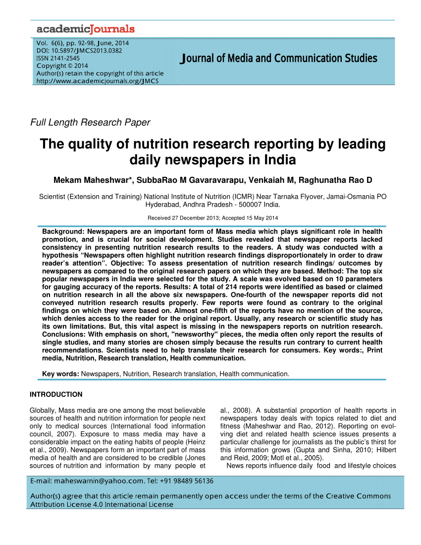 health and nutrition essay pdf