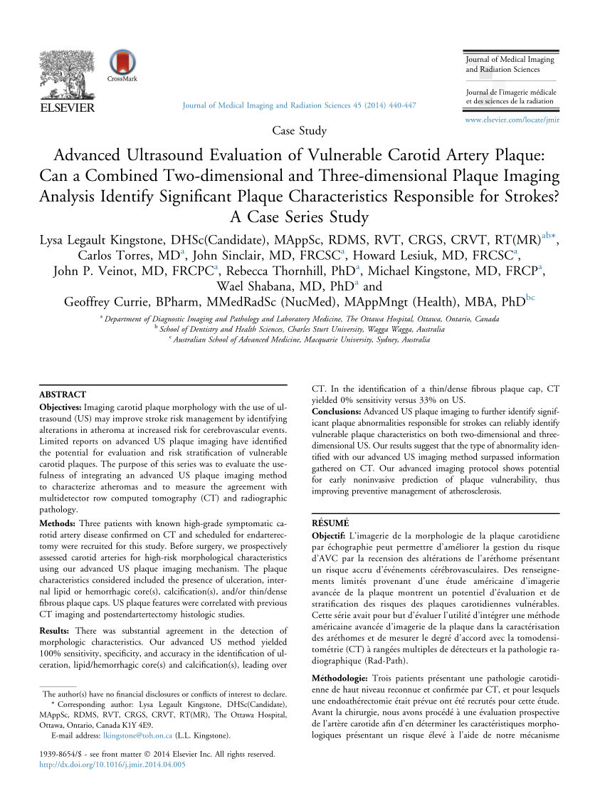 (PDF) Advanced Ultrasound Evaluation of Vulnerable Carotid Artery ...