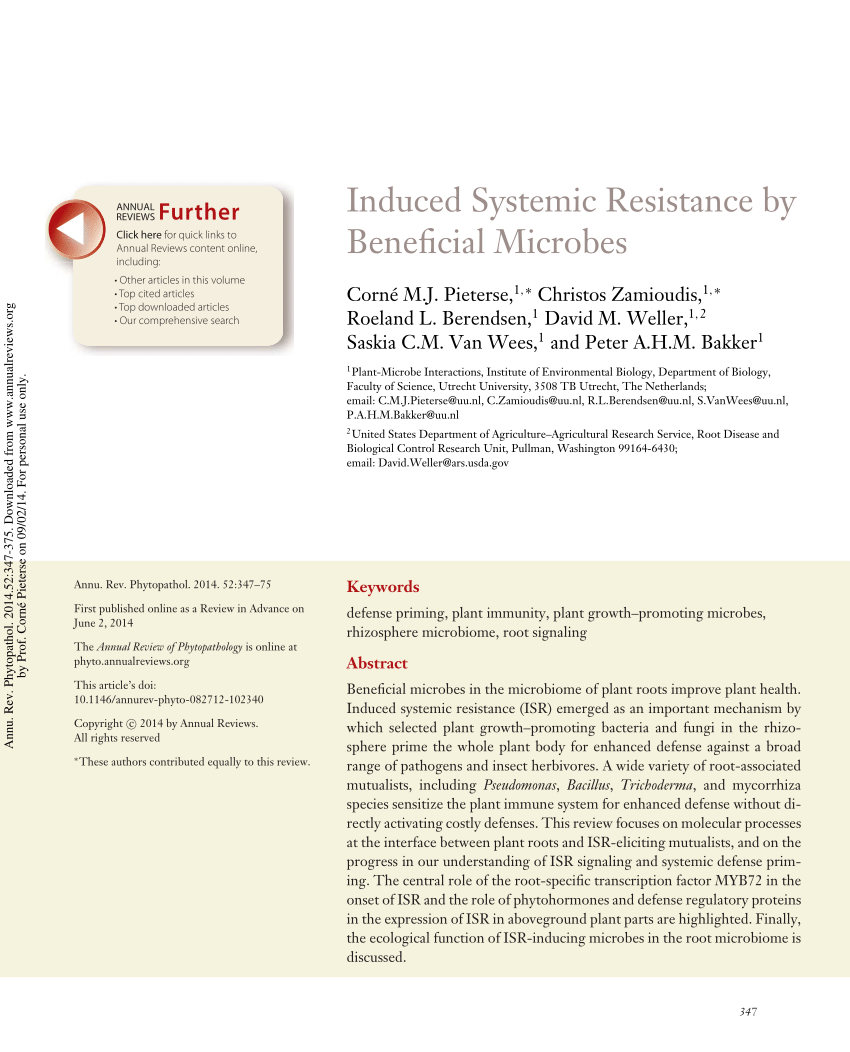 Download Pdf Induced Systemic Resistance By Beneficial Microbes PSD Mockup Templates