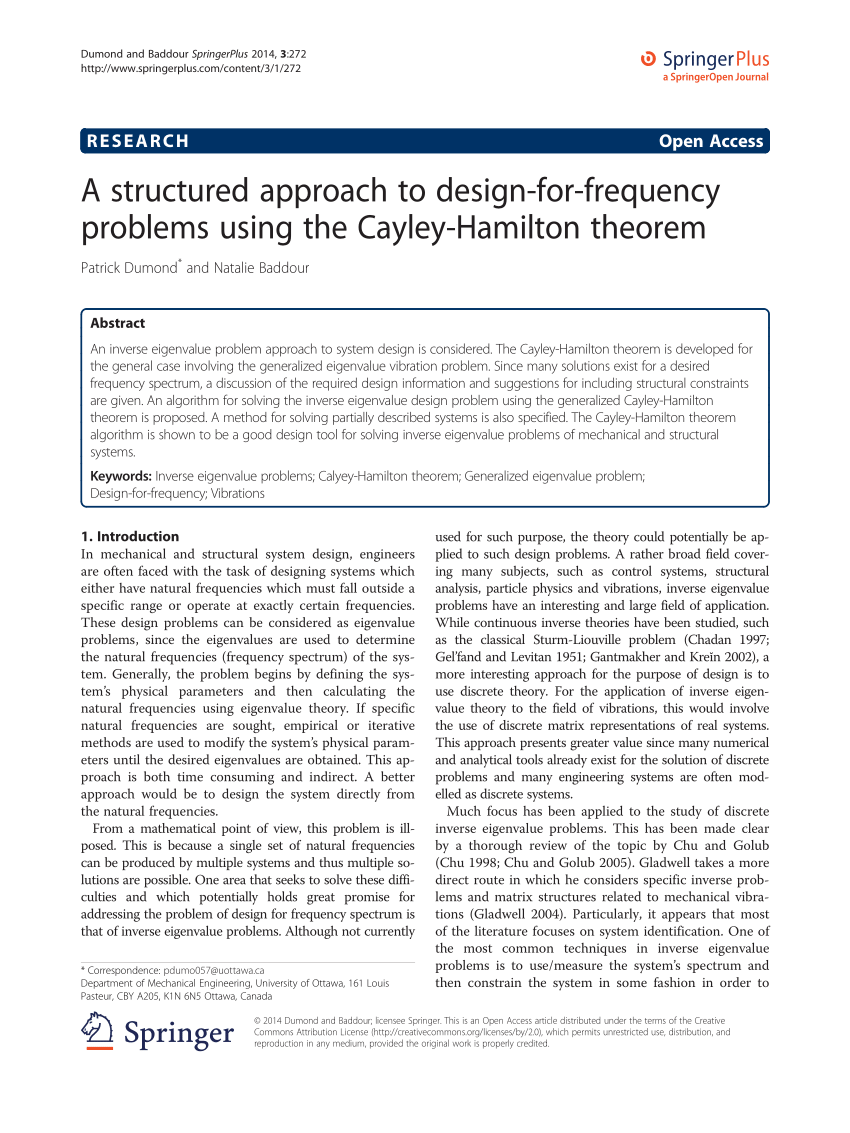 PDF) A structured approach to design-for-frequency problems using ...
