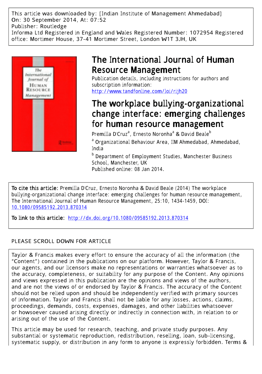 Bullying in the workplace Essay