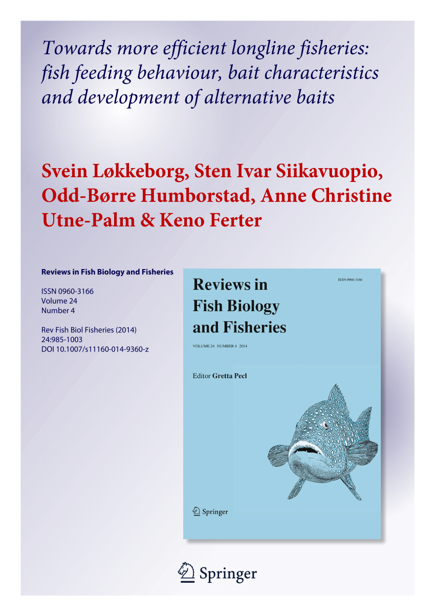 PDF) Towards more efficient longline fisheries: fish feeding behaviour, bait  characteristics and development of alternative baits