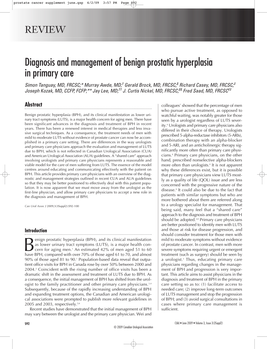 complications of benign prostatic hyperplasia pdf