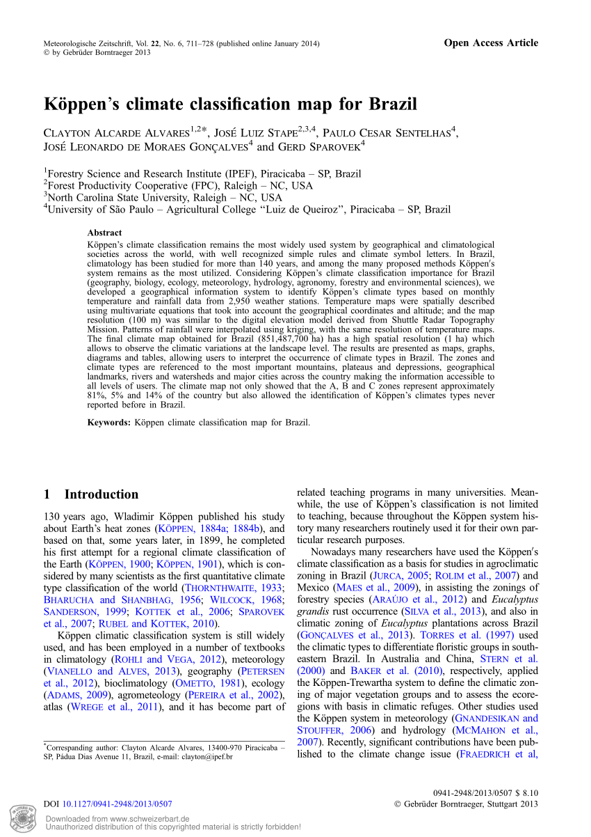 Download Pdf Koppen S Climate Classification Map For Brazil PSD Mockup Templates