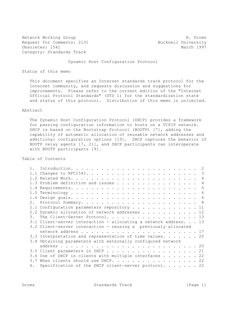 Pdf Dynamic Host Configuration Protocol