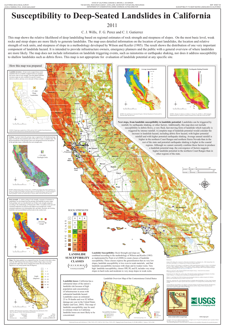 (PDF) Susceptibility to DeepSeated Landslides in California