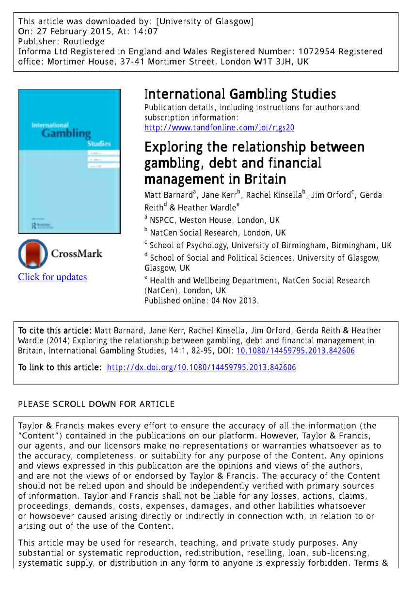 Essay on gambling debt