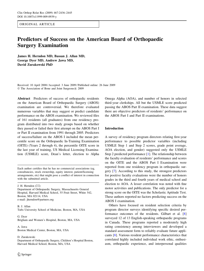 thesis in orthopaedics
