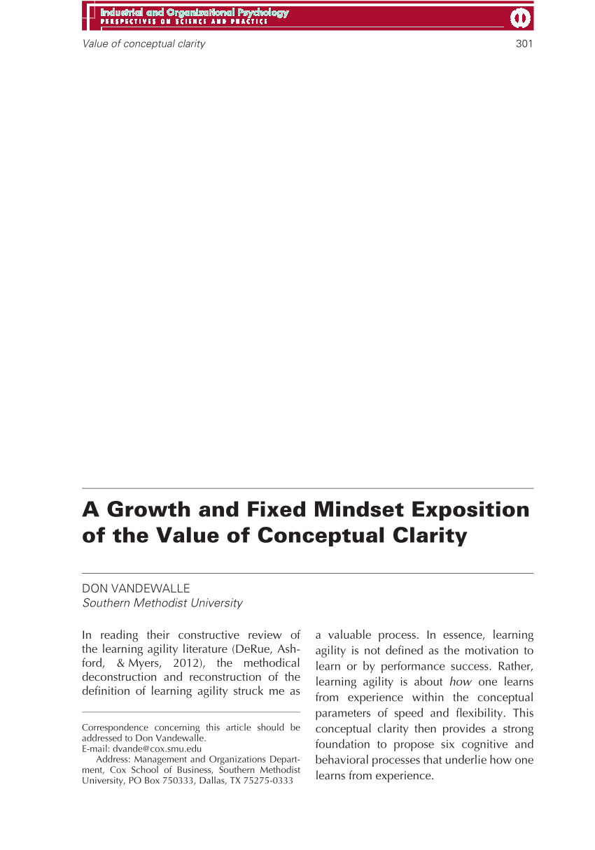 growth mindset article pdf