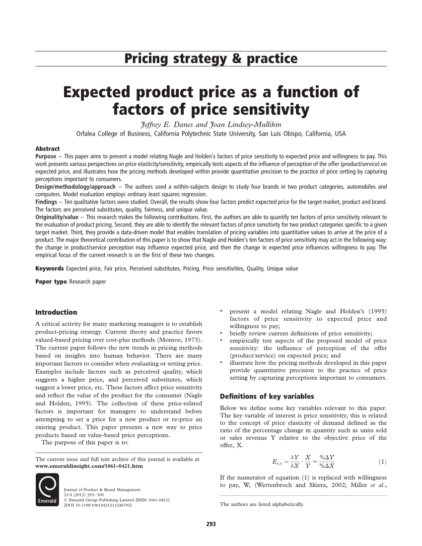 Products  Price Paper