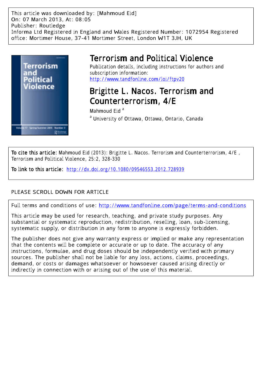 literature review terrorism studies