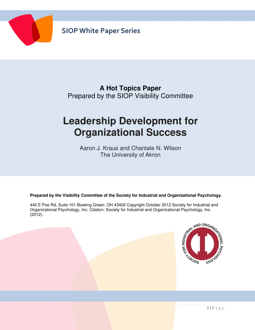 organizational leadership research paper topics