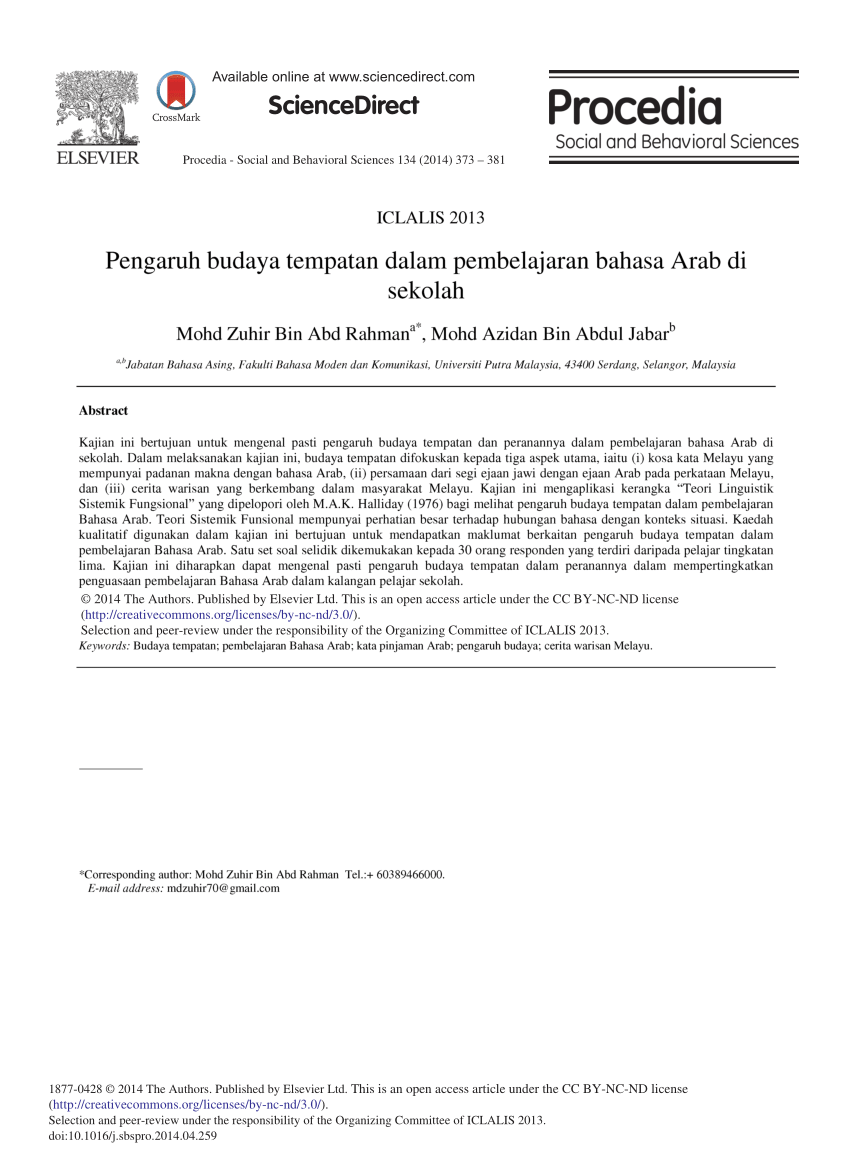 (PDF) Pengaruh Budaya Tempatan Dalam Pembelajaran Bahasa ...