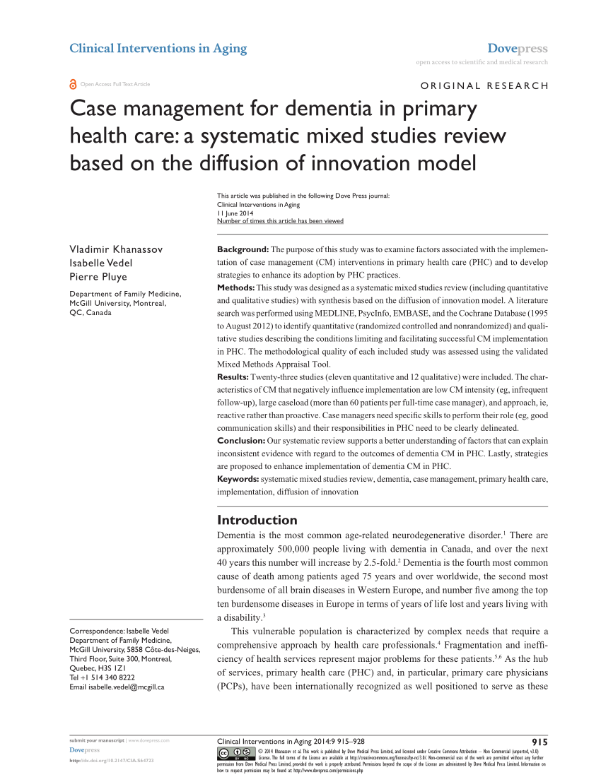dementia case study pdf