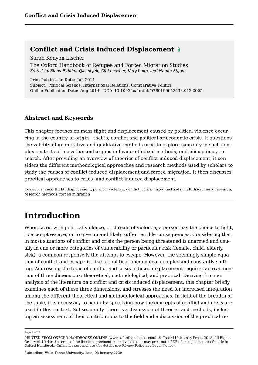 pdf-causes-and-consequences-of-conflict-induced-displacement