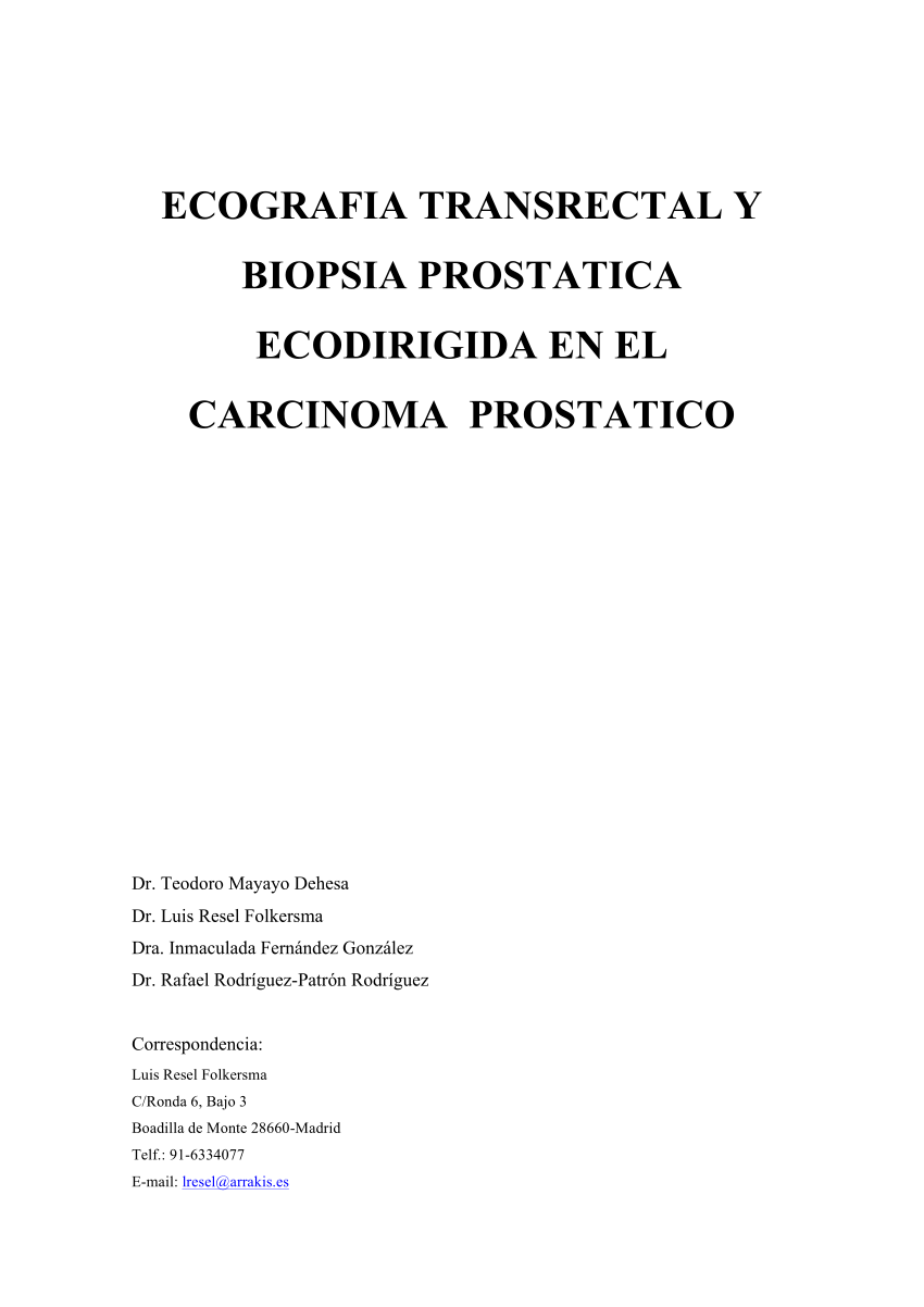 posibles resultados de biopsia de prostata)