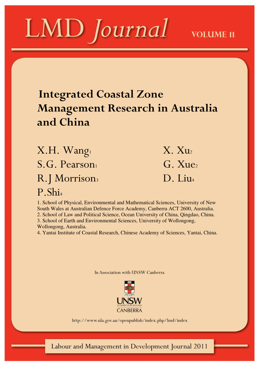 Pdf Integrated Coastal Zone Management Research In Australia And China