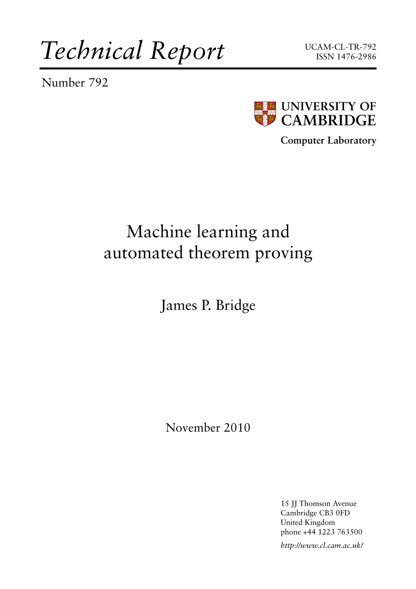 (PDF) Machine Learning for First-Order Theorem Proving