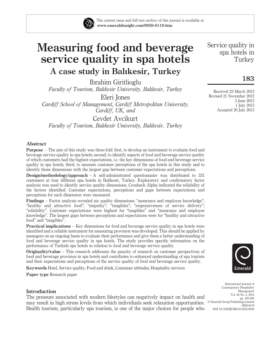 example of research title about food processing