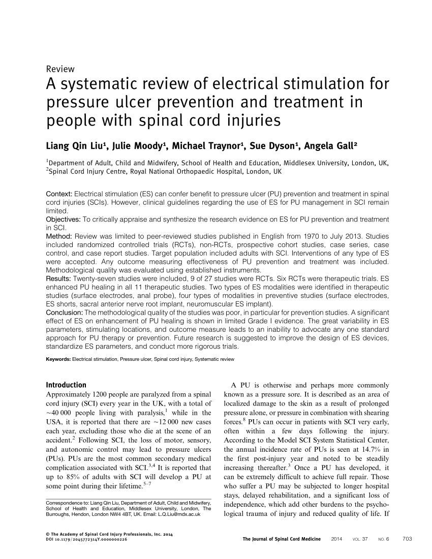 Efficacy and safety of neuromuscular electrical stimulation in the  prevention of pressure injuries in critically ill patients: a randomized  controlled trial, Annals of Intensive Care