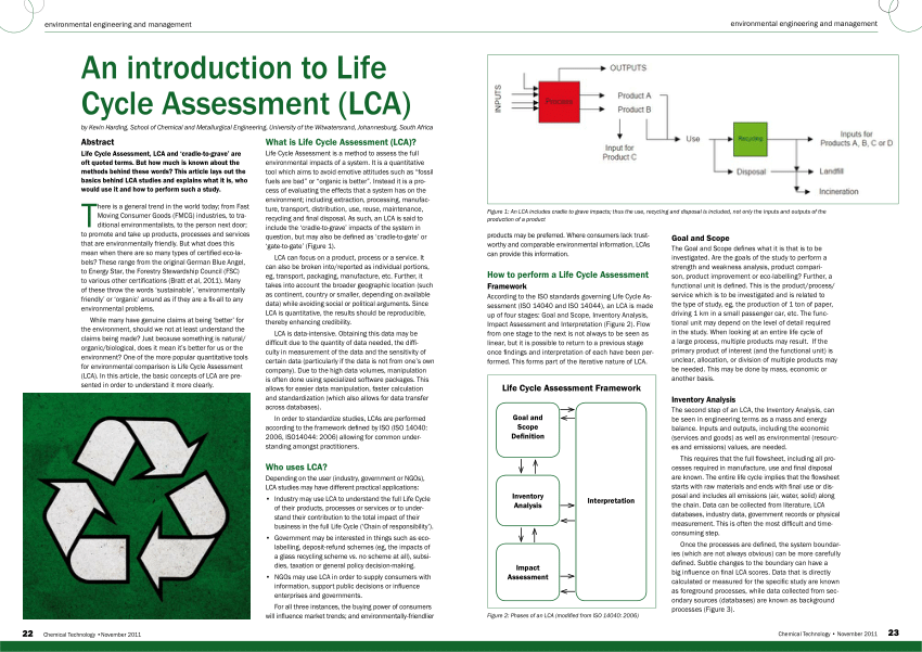 thesis life cycle assessment