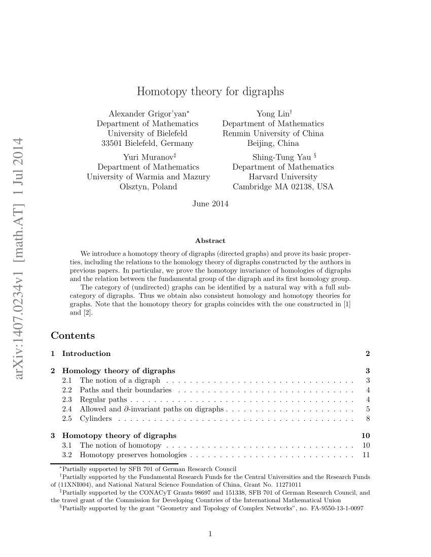 Pdf  Homotopy Theory For Digraphs