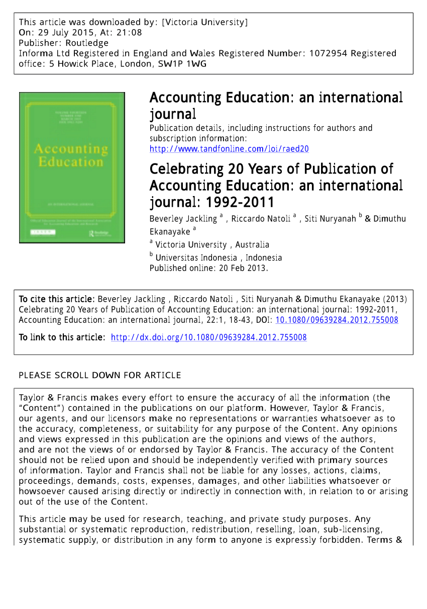 journal of accounting education