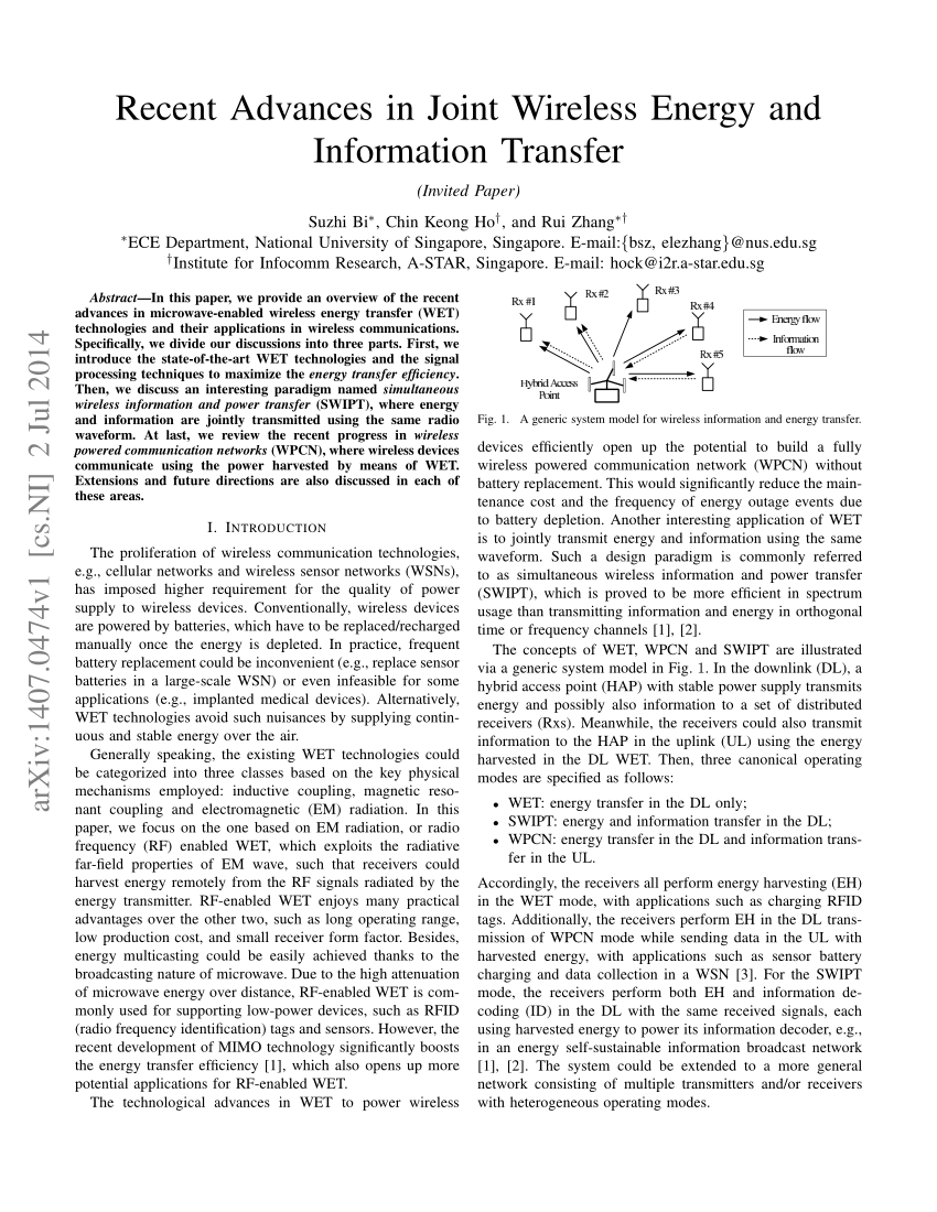 ieee research paper on wireless energy transfer