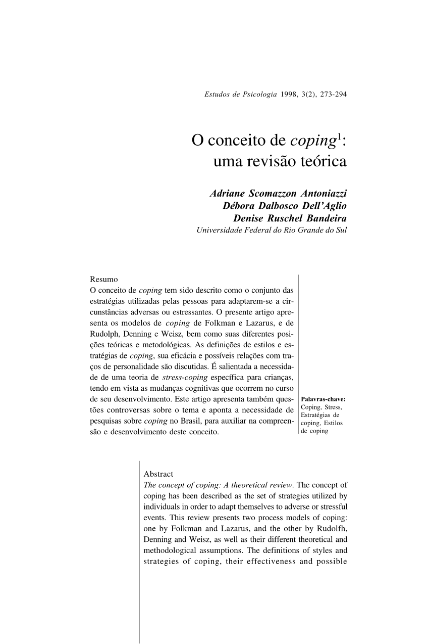 PDF) A importância das estratégias de coping na psicologia jurídica