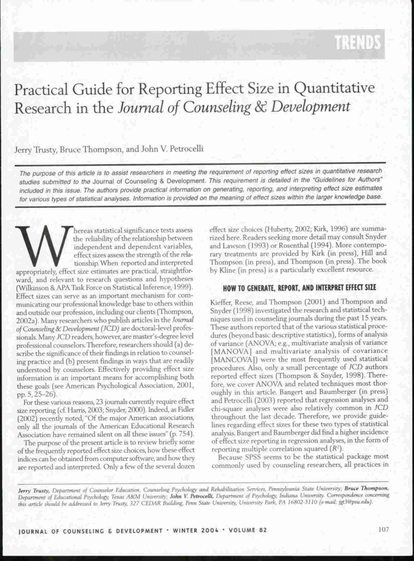 journal article reporting standards for quantitative research in psychology