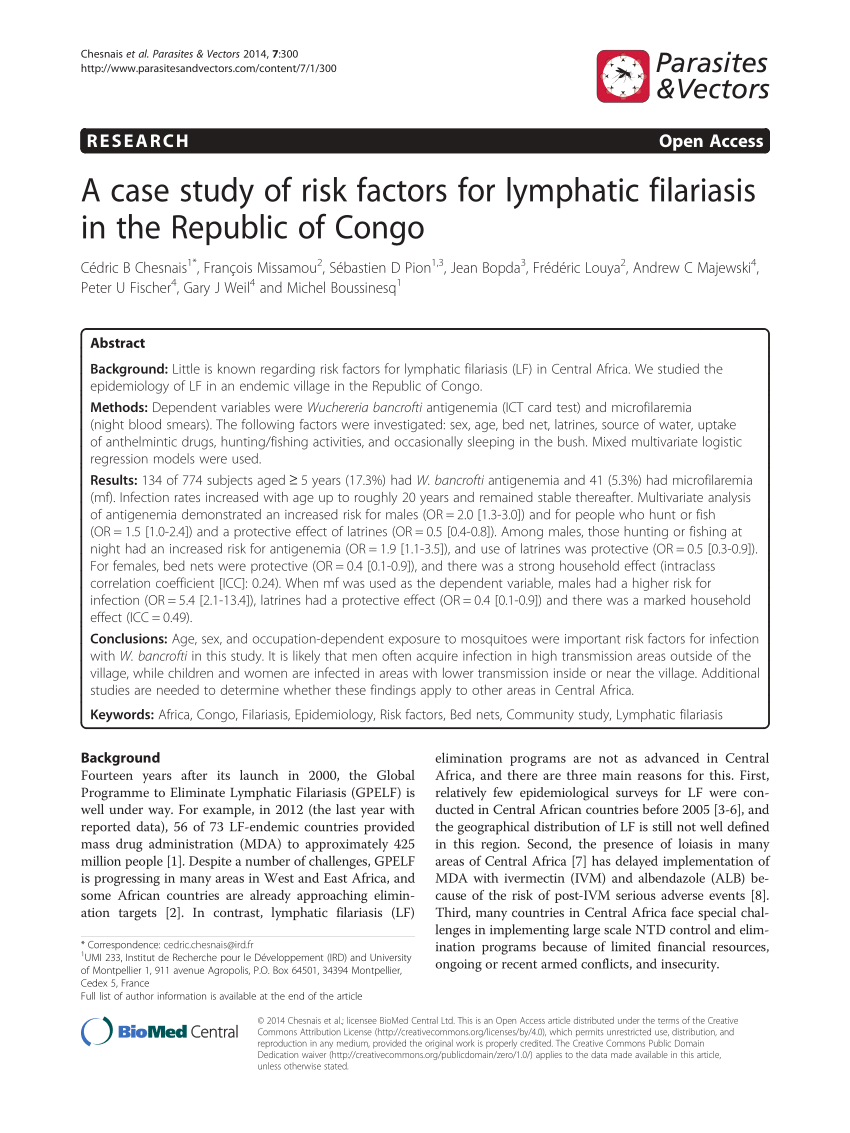 lymphatic filariasis patient case study