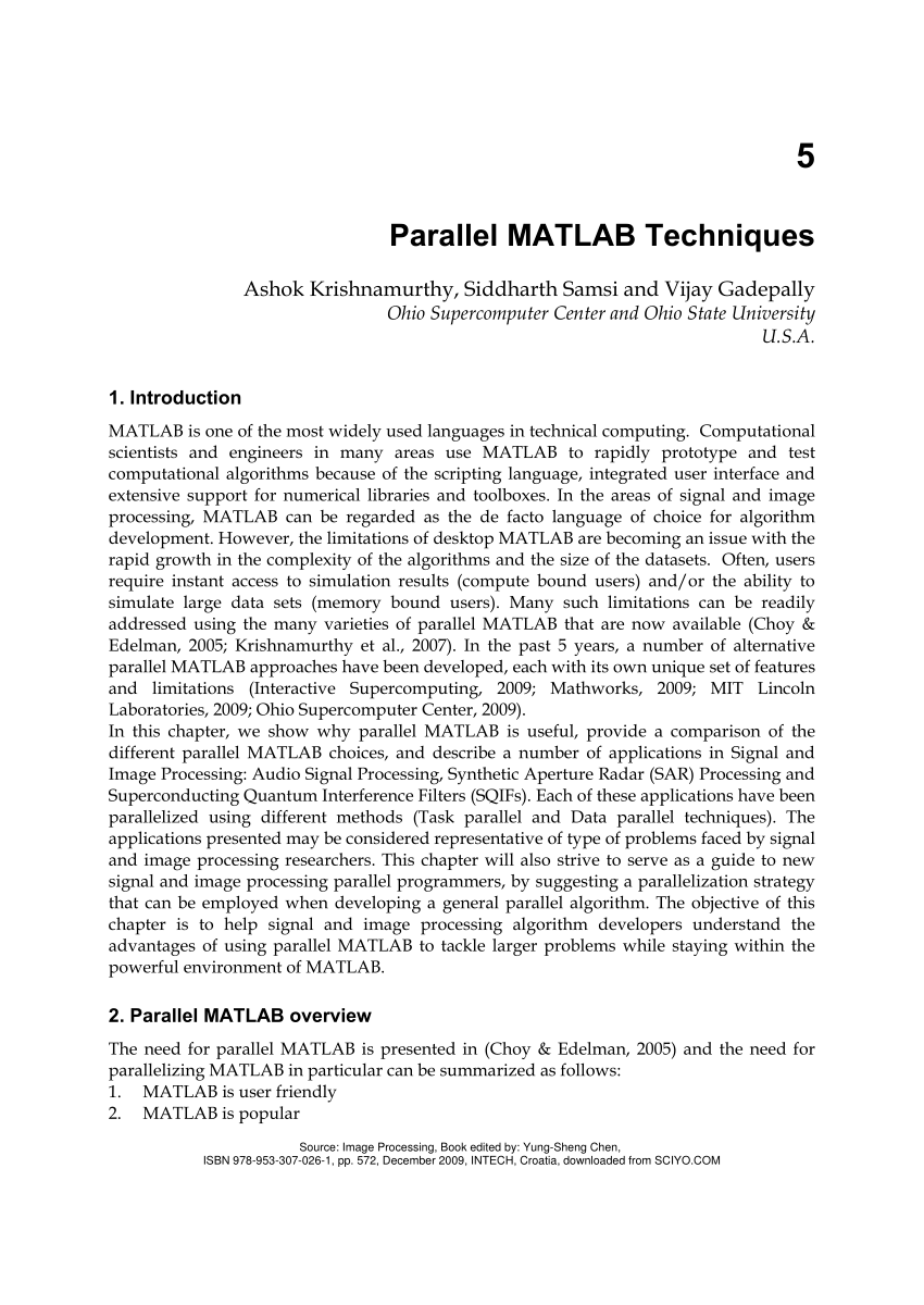 matlab techniques research paper