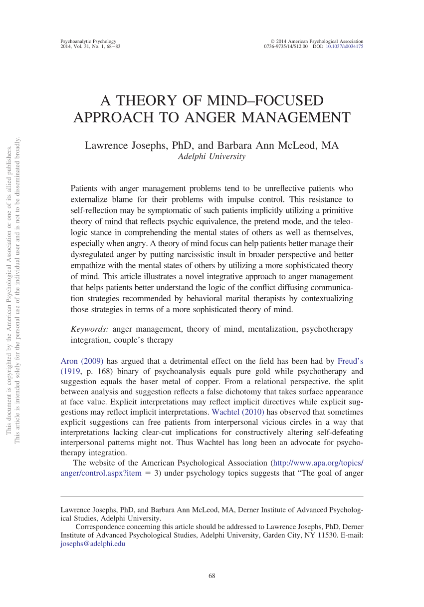 Anger Management Groupwork Model