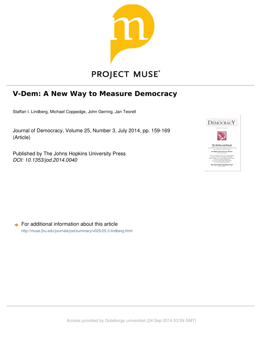 (PDF) VDem A New Way to Measure Democracy