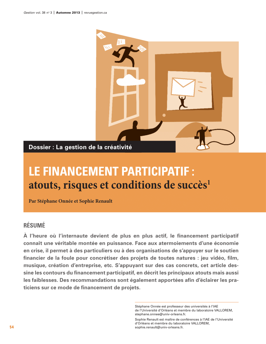 Pdf Le Financement Participatif Atouts Risques Et Conditions De Succes