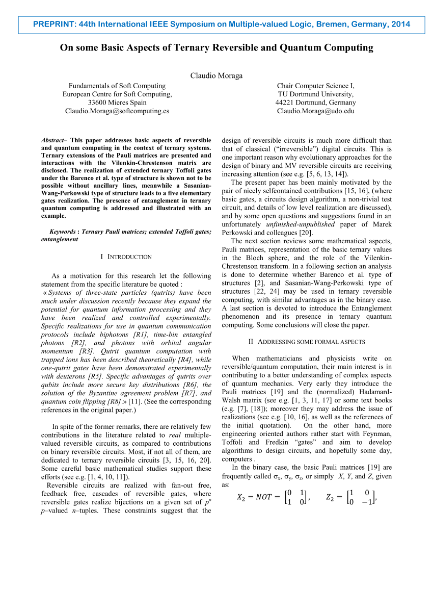 Synthesis Of Quantum Multiple Valued Circuits D Michael