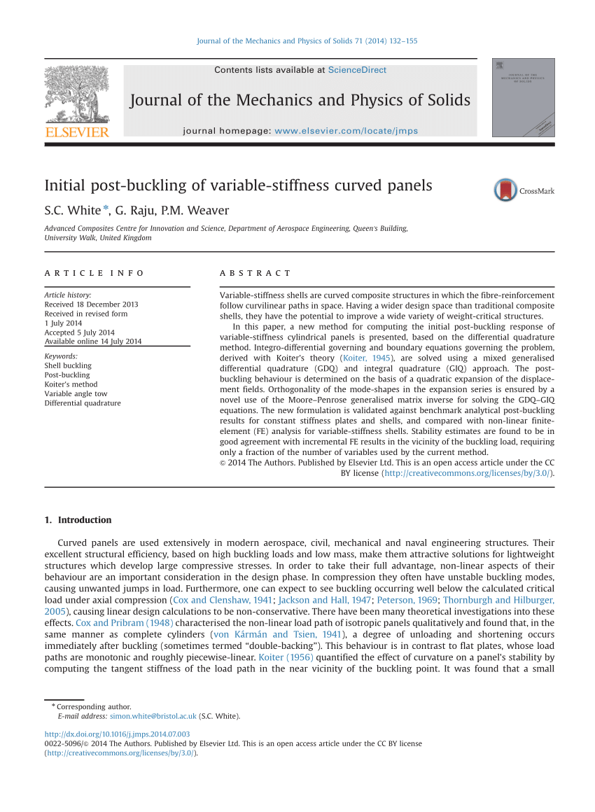 mechanics physics of j and solids post  Download buckling Initial of Available) (PDF