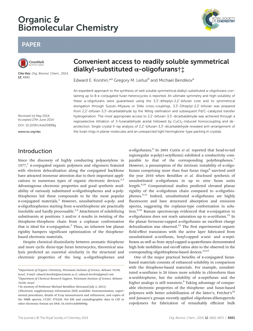 PDF) Convenient access to readily soluble symmetrical dialkyl