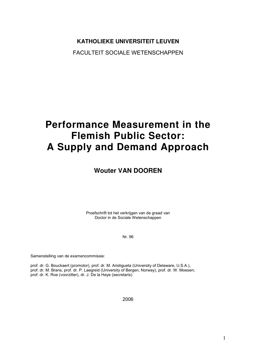PDF) Performance Measurement in the Flemish Public Sector: a Supply and  Demand approach