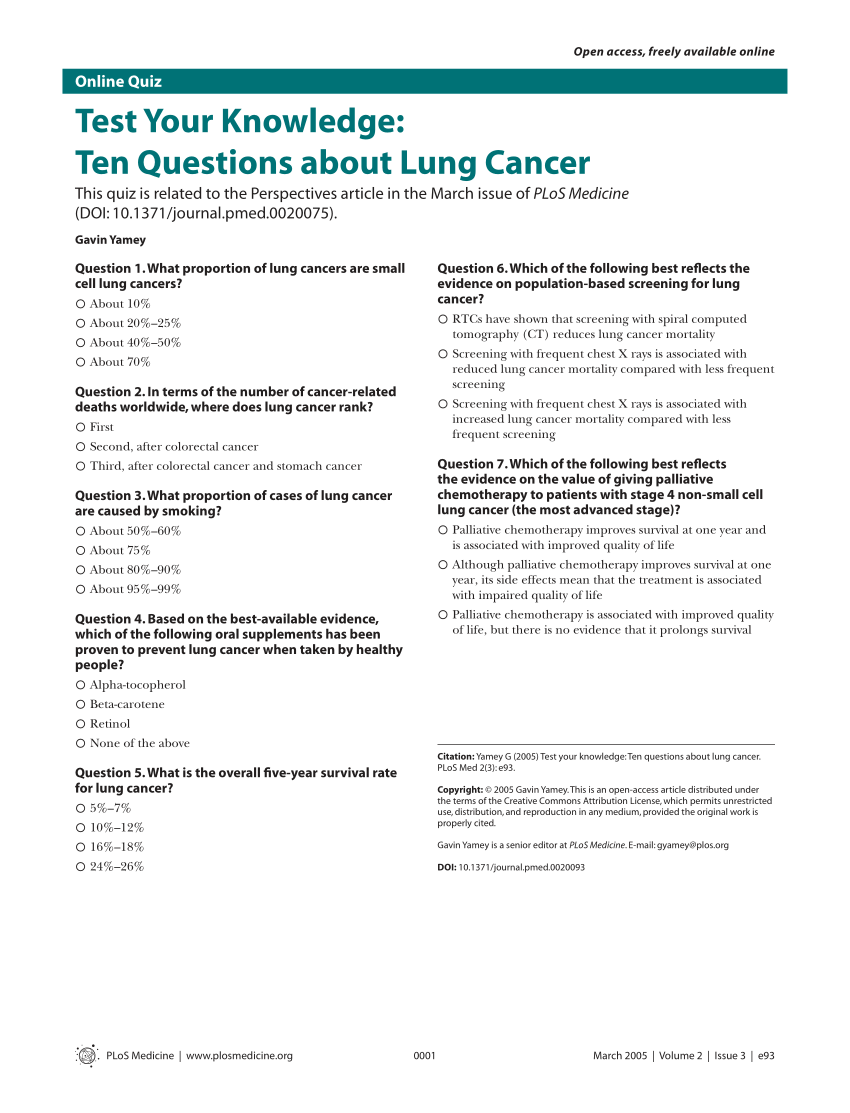 research questions cancer