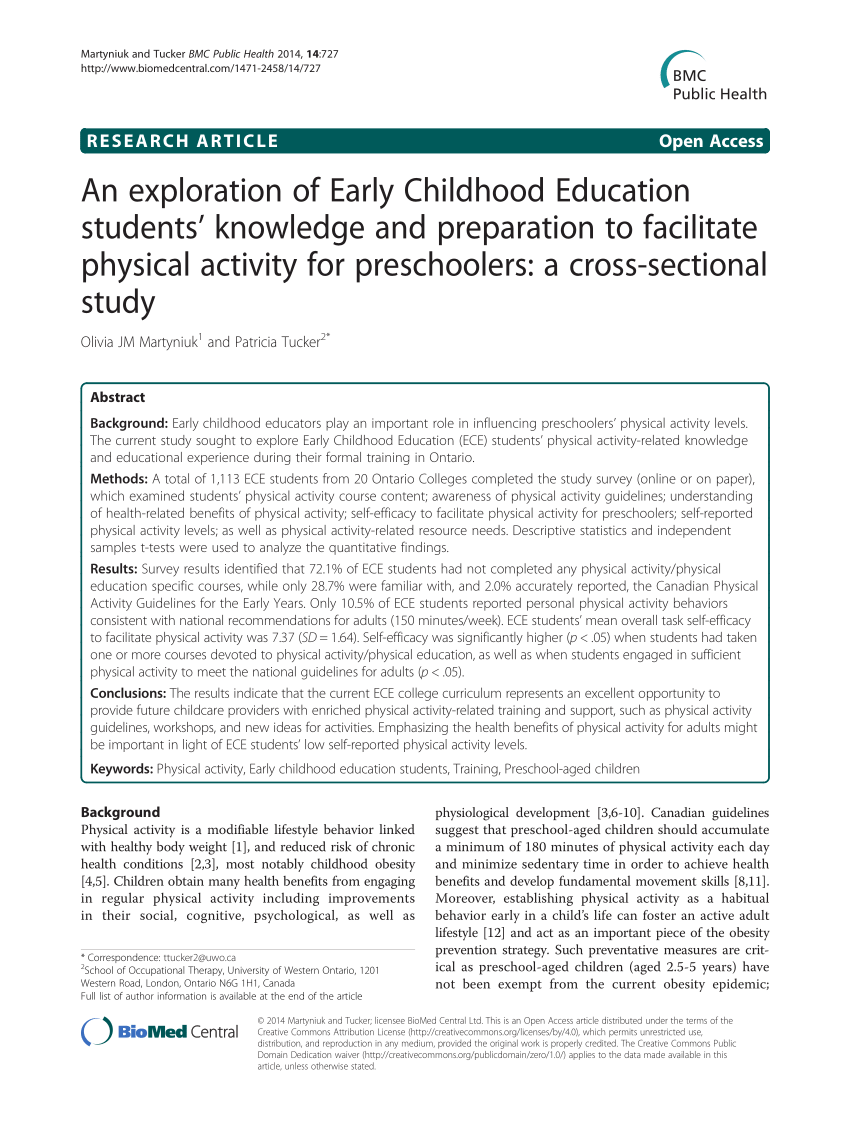 Pdf An Exploration Of Early Childhood Education Students