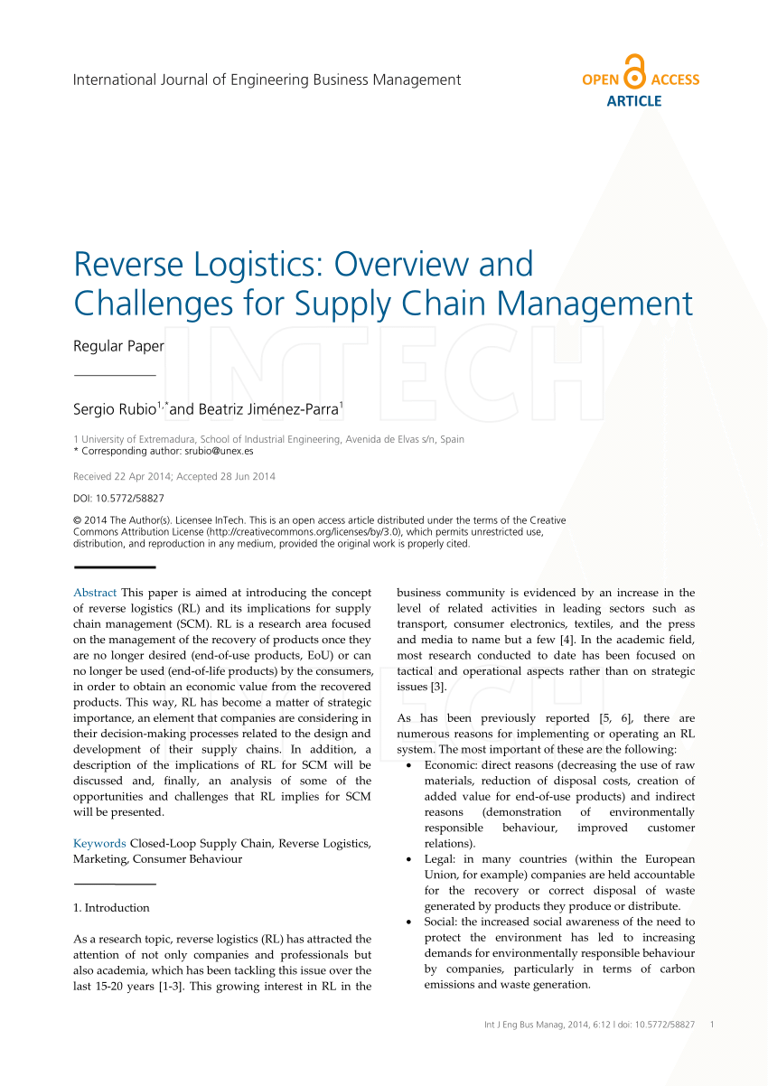 research paper logistics supply chain management