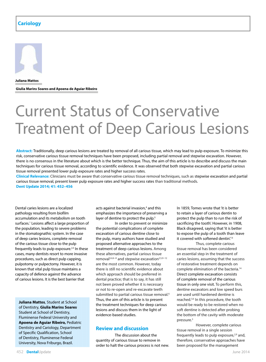 Pdf Current Status Of Conservative Treatment Of Deep - 