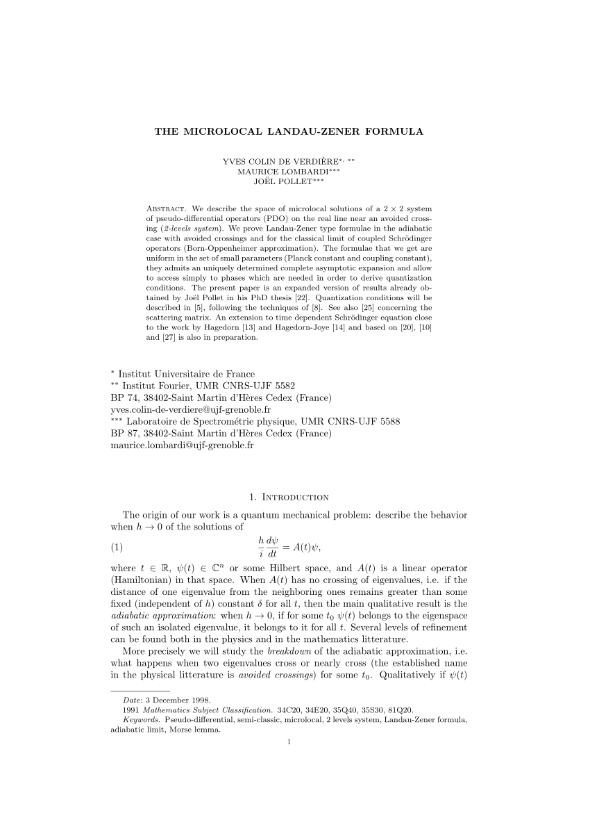 Modes Transformation For A Schroedinger Type Equation - 