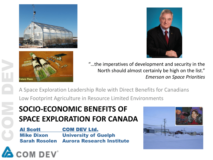 (PDF) Socio-Economic Benefits of Space Exploration for Canada