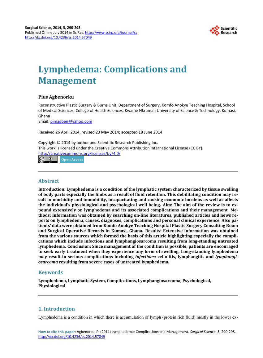 lymphedema patient case study