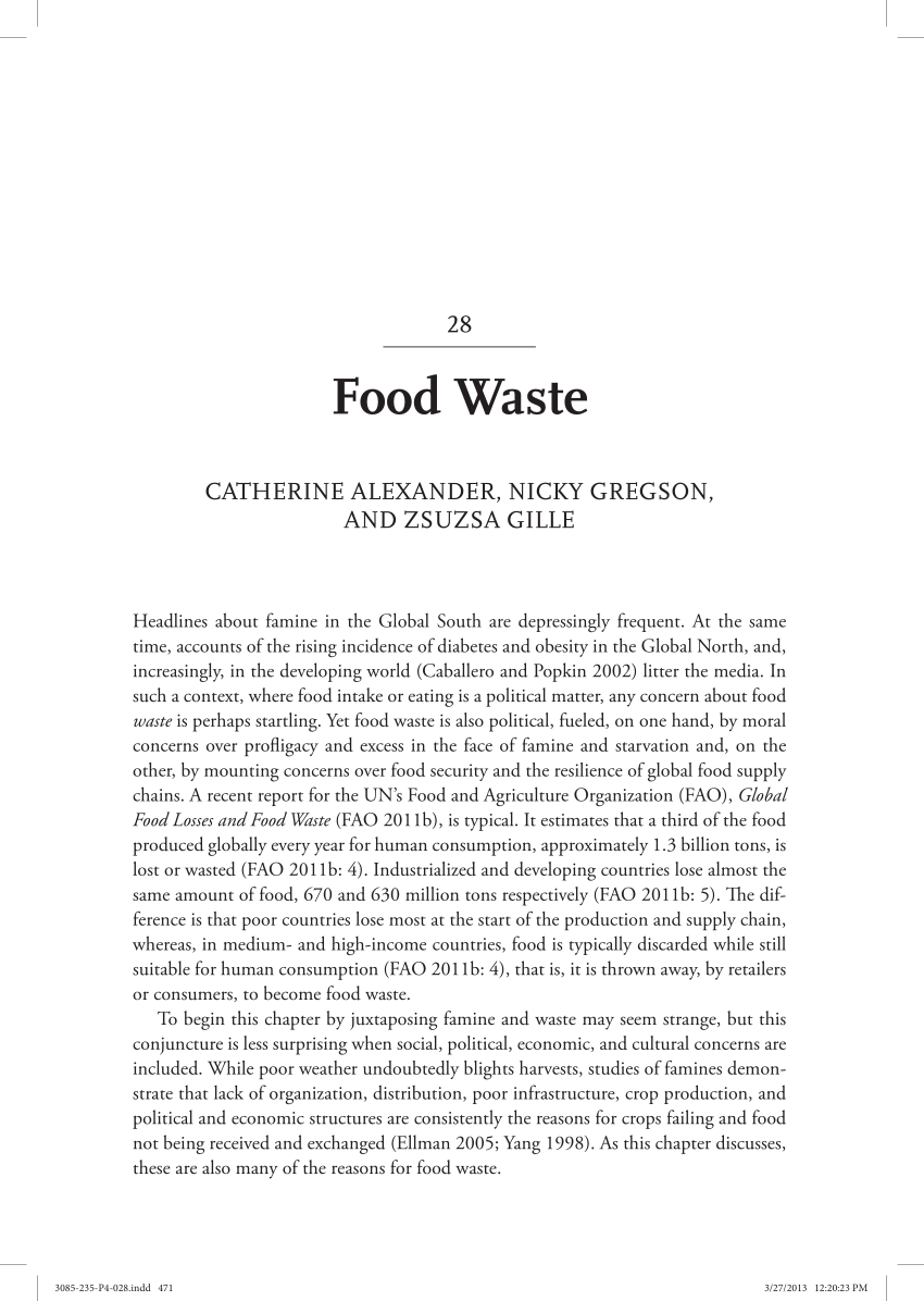 food waste management system research paper