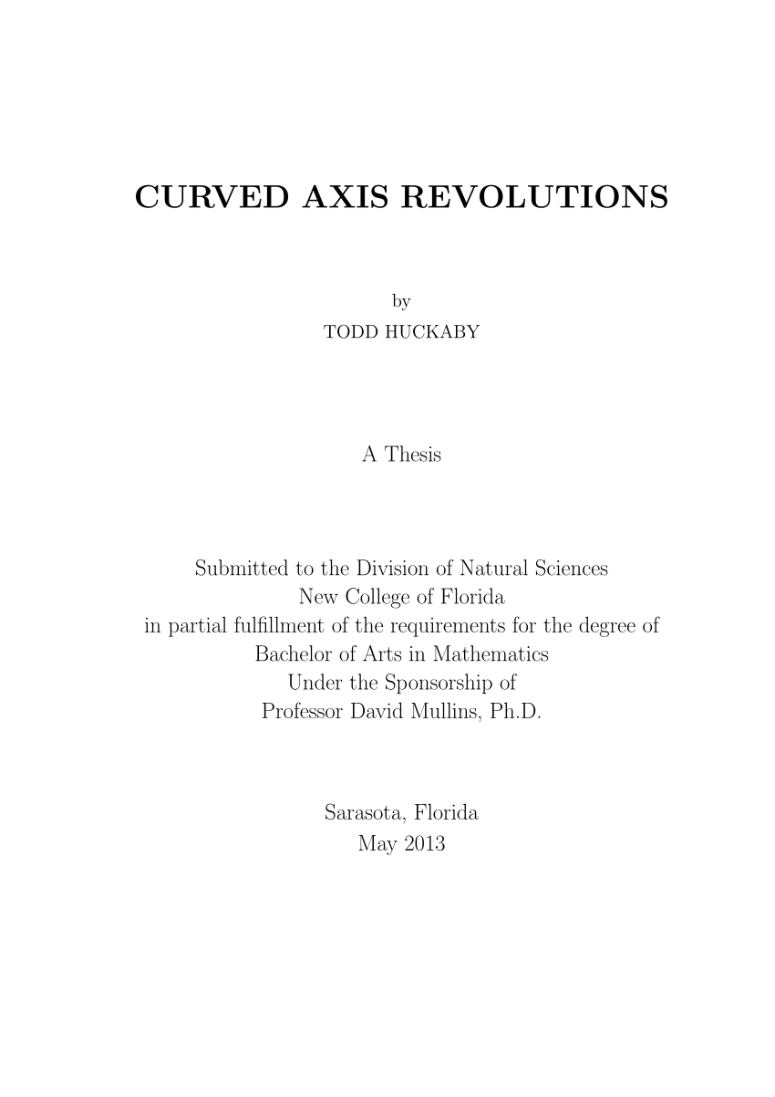 PDF) Curved Axis Revolutions