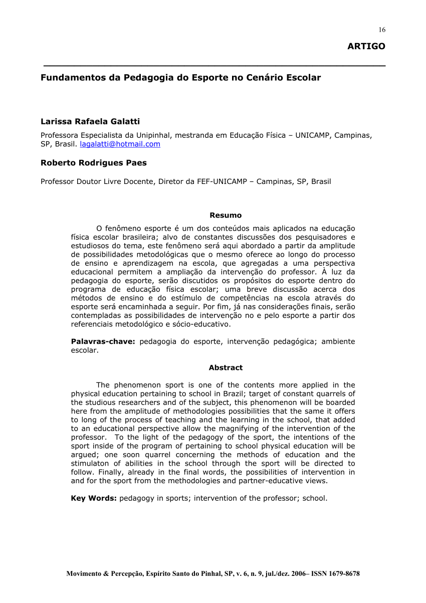 FUNDAMENTOS PEDAGÓGICOS PARA O PROGRAMA SEGUNDO