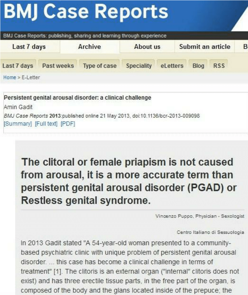 [pdf] The Clitoral Or Female Priapism Is Not Caused From Arousal It Is